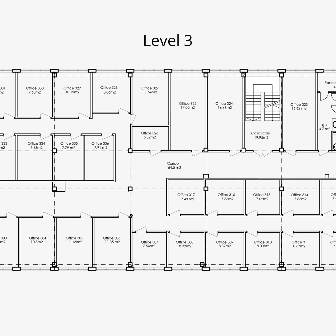 План третьего этажа офисов в Skladovka.md