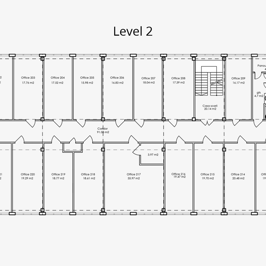 План второго этажа офисов в Skladovka.md